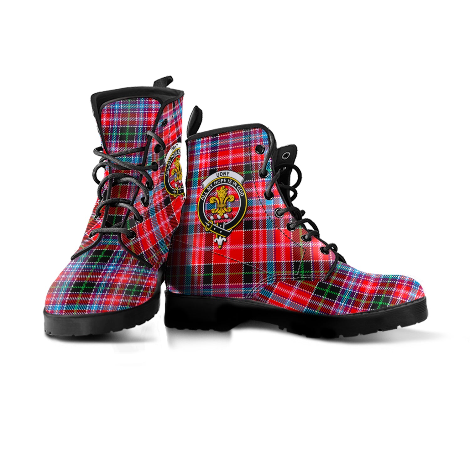 scottish-udny-clan-crest-tartan-leather-boots