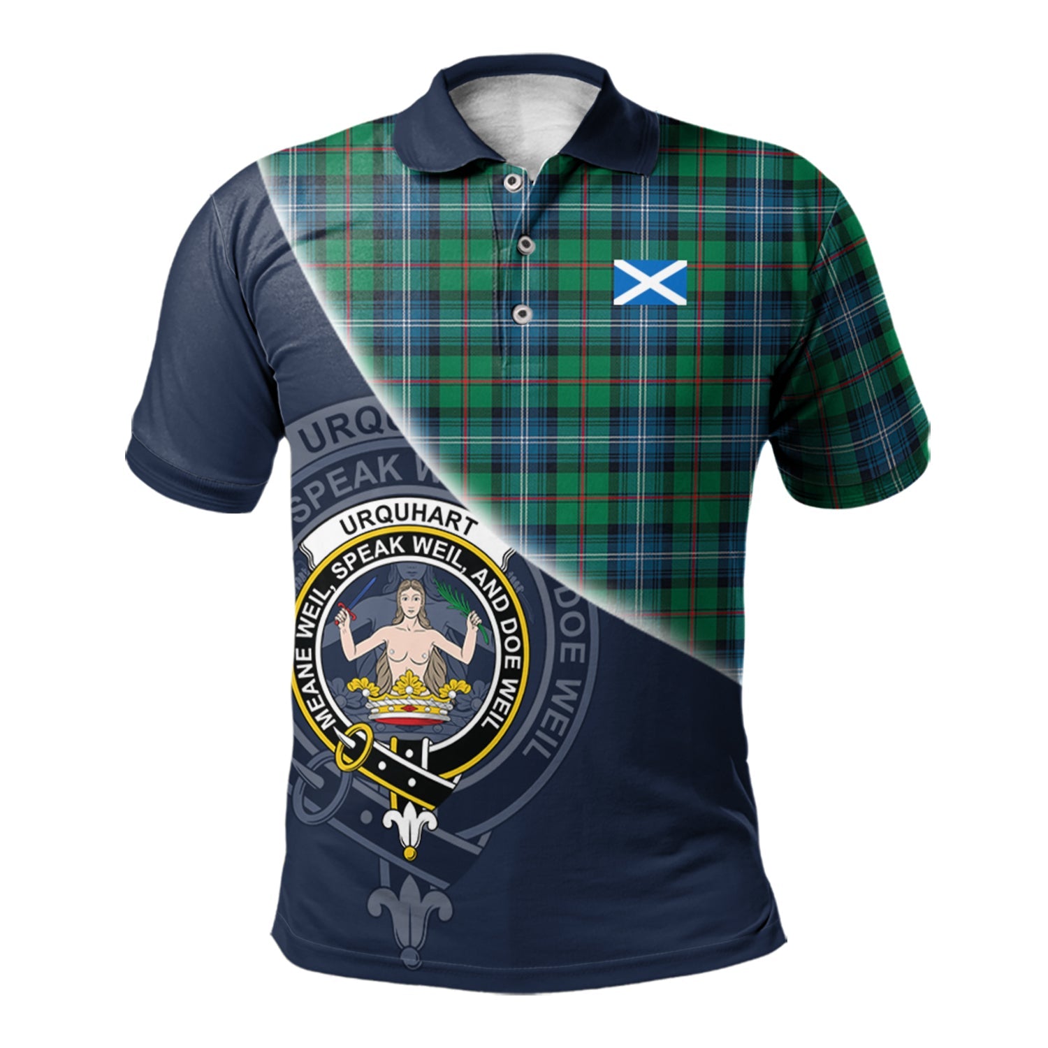 scottish-urquhart-ancient-clan-crest-tartan-scotland-flag-half-style-polo-shirt
