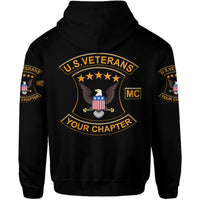 Custom U.S. Veterans Motorcycle Club Hoodie USVMC Original Style LT8 - Wonder Print Shop