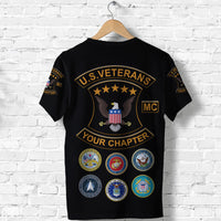 Custom U.S. Veterans Motorcycle Club T Shirt USVMC Simple Style LT8 - Wonder Print Shop