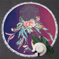 BlessLiving Dreamcatcher Flower Native American Beach Towel LT10 - Wonder Print Shop
