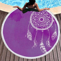Watercolor Dreamcatcher Tassel Native American Beach Towel LT10 - Wonder Print Shop