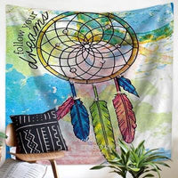 Dreamcatcher Skull Native American Tapestry LT10 - Wonder Print Shop