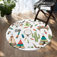 native-american-tribal-black-feather-round-carpet