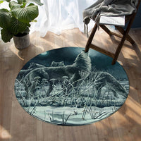 native-american-howling-wolf-round-carpet