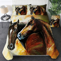 Native American Horses 3D Dusty Lightning Printed Bedding Set LT10 - Wonder Print Shop