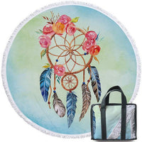 Tassel Heart Dreamcatcher Native American Beach Towel LT10 - Wonder Print Shop