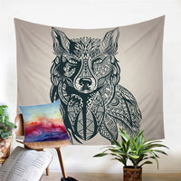 Native American Tribal Wolf Dream Catcher Tapestry LT10 - Wonder Print Shop