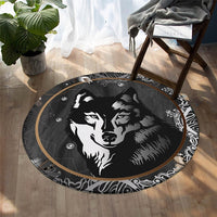 native-american-howling-wolf-round-carpet