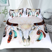 Native American Head Skull Feathers Bedding Set LT10 - Wonder Print Shop