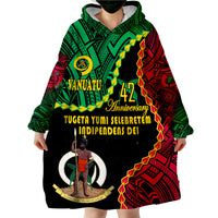 Vanuatu 42nd Anniversary Hoodie Tugeta Yumi Selebretem Indipendens Dei Wearable Blanket Hoodie - Wonder Print Shop