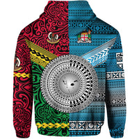 Custom Vanuatu And Fiji Zip Hoodie Together Bright Color LT8 - Wonder Print Shop