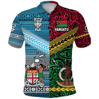 Vanuatu Fiji Polo Shirt Together Bright Color LT8 - Wonder Print Shop