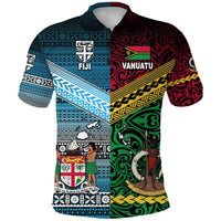 Vanuatu Fiji Polo Shirt Together Blue LT8 - Wonder Print Shop