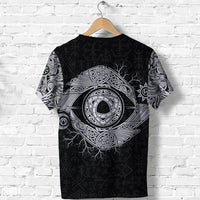 Viking Clothing Odin S Eye With Raven Viking T Shirt RLT12 - Wonder Print Shop