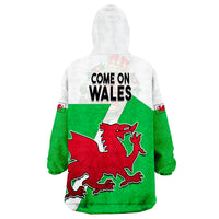 Wales Football Come On Welsh Dragons With Celtic Knot Pattern Wearable Blanket Hoodie - Wonder Print Shop