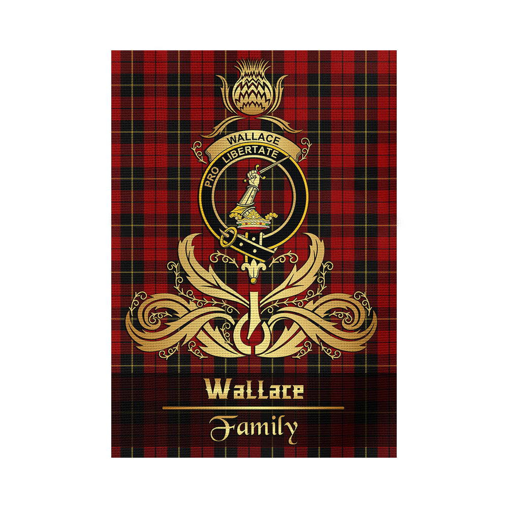 scottish-wallace-clan-crest-family-golden-thistle-tree-tartan-garden-flag