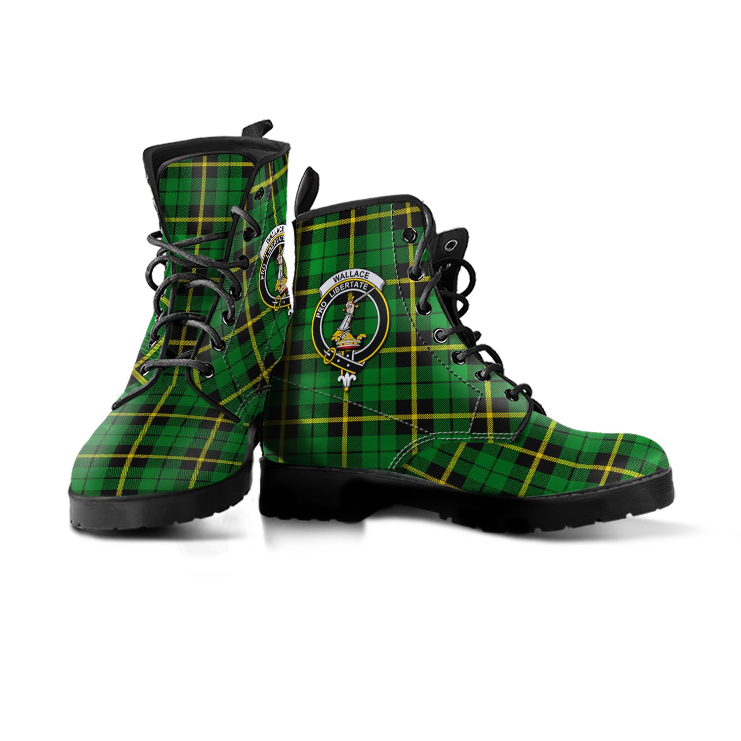 scottish-wallace-hunting-green-clan-crest-tartan-leather-boots