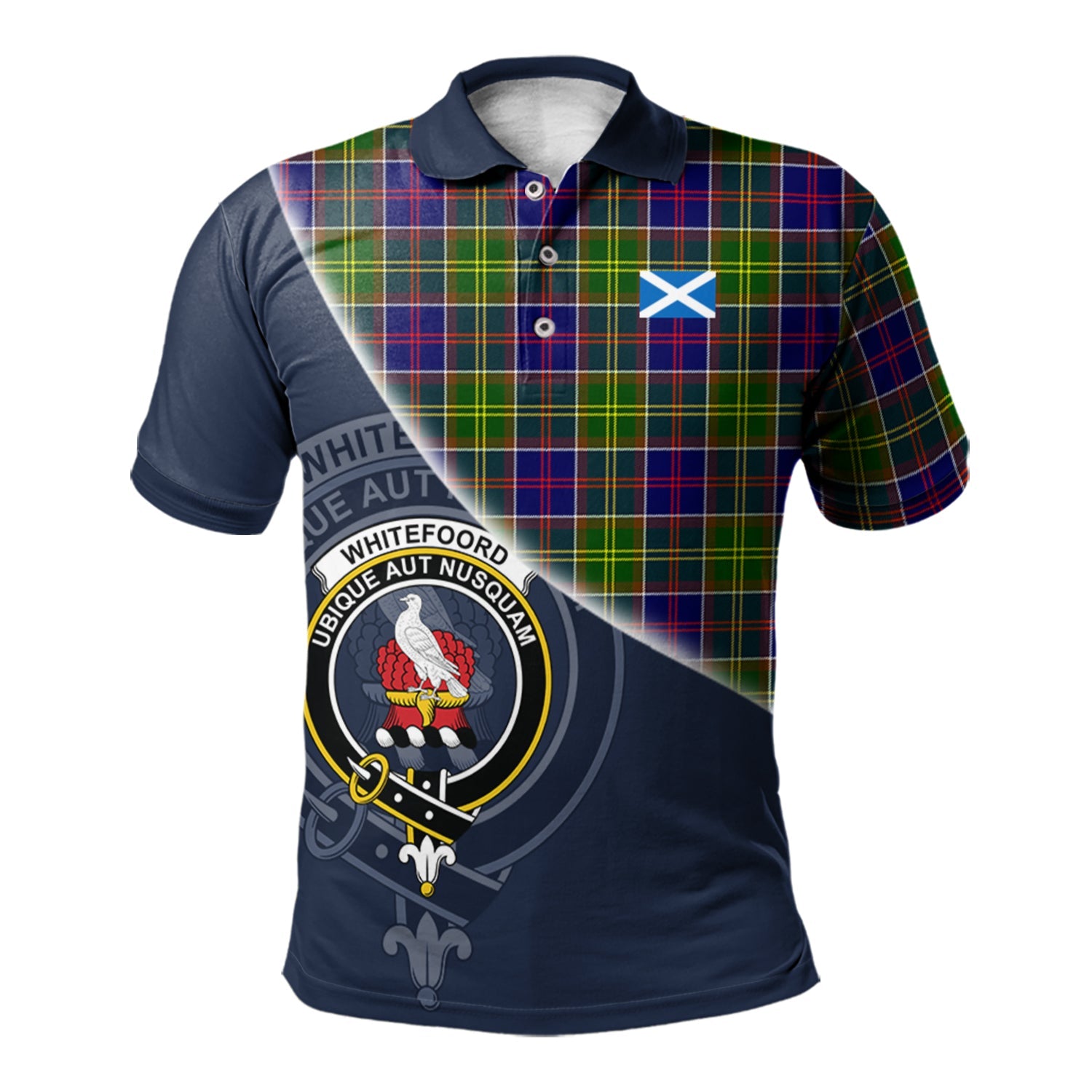 scottish-whitefoord-modern-clan-crest-tartan-scotland-flag-half-style-polo-shirt