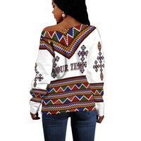 (Custom Personalised) Ethiopia Women Off Shoulder Sweater Ethiopian Tibeb Proud Version LT8 - Wonder Print Shop