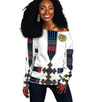 (Custom Personalised) Eritrea Women Off Shoulder Sweater Fancy Tibeb Vibes NO.1 Ver - Flag Style LT8 - Wonder Print Shop