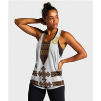 Eritrea Women Racerback Tank Fancy Tibeb Vibes NO.1 Ver - White LT8 - Wonder Print Shop