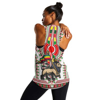 Ethiopia Women Racerback Tanks Dashiki White Style LT6 - Wonder Print Shop