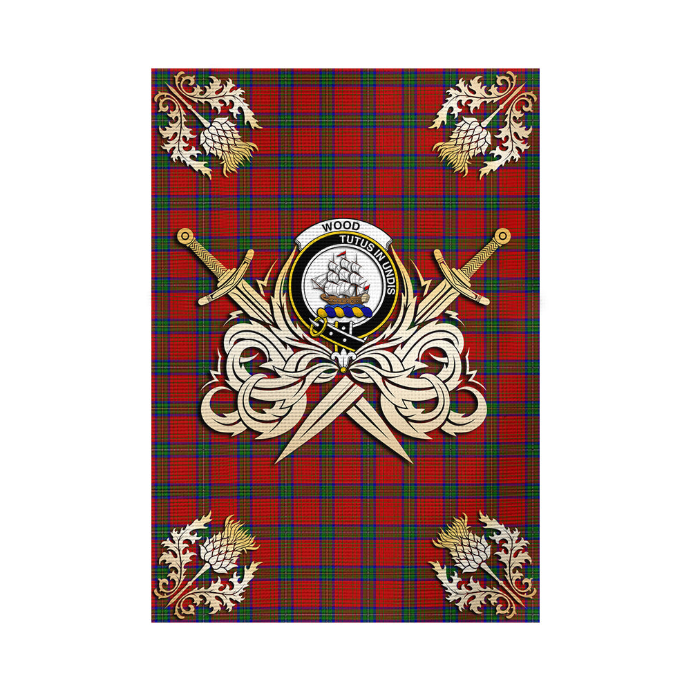 scottish-wood-dress-clan-crest-courage-sword-tartan-garden-flag