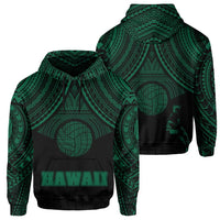 Polynesian Volleyball Hawaii Hoodie Green - Wonder Print Shop
