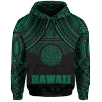 Polynesian Volleyball Hawaii Hoodie Green - Wonder Print Shop
