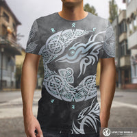 Viking T Shirt Fenrir Wolf Of Viking RLT12 - Wonder Print Shop