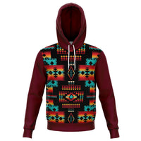 Red Plum Native Tribes Pattern Native American All Over Hoodie LT10 - Wonder Print Shop