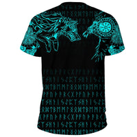 Viking T Shirt Raven and Wolf Special Tattoo RLT12 - Wonder Print Shop