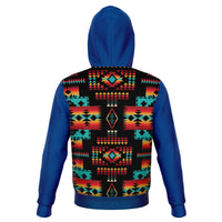 Blue Native Tribes Pattern Native American All Over Hoodie LT10 - Wonder Print Shop
