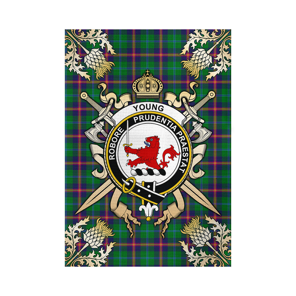 scottish-young-modern-clan-crest-gold-courage-sword-tartan-garden-flag