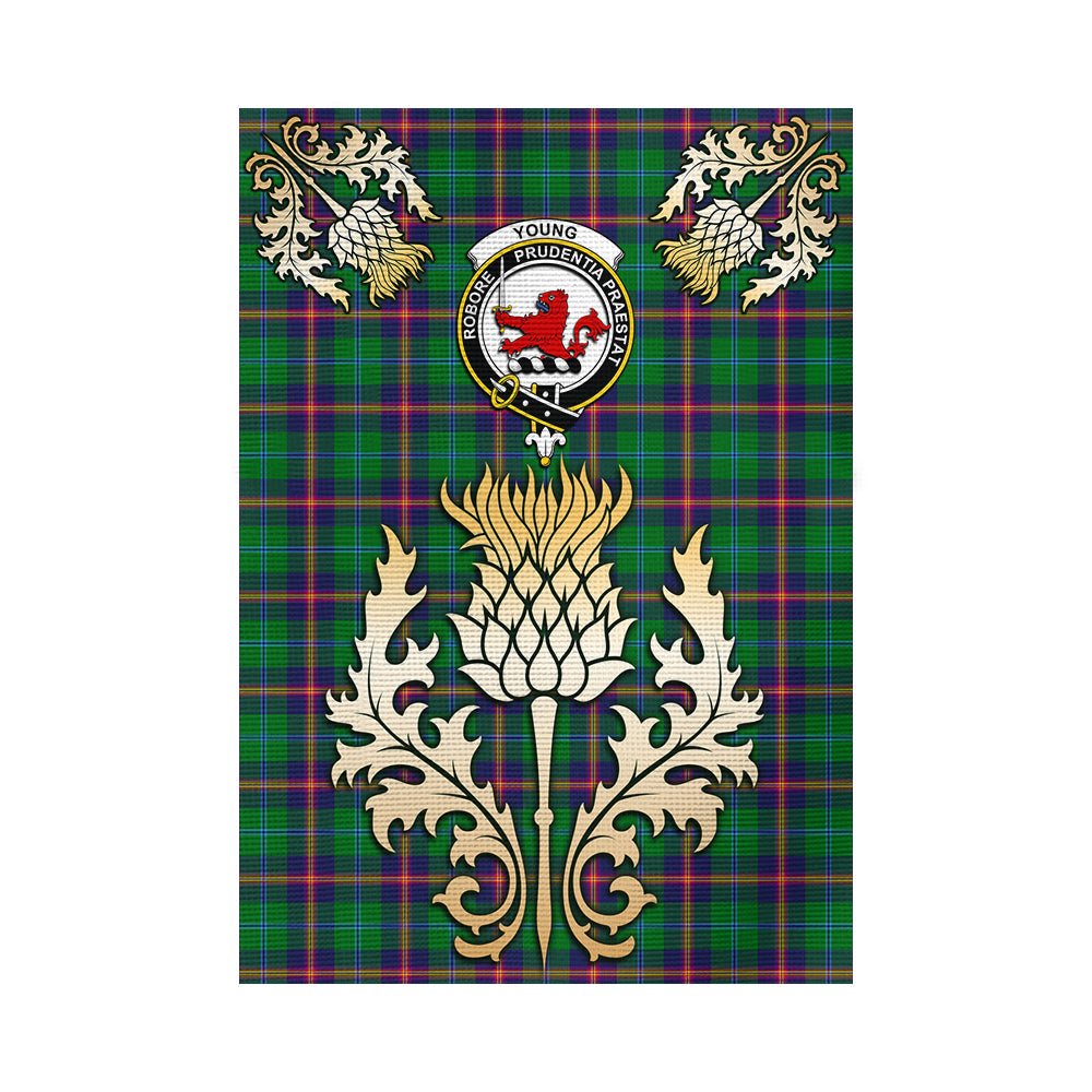 scottish-young-modern-clan-crest-gold-thistle-tartan-garden-flag