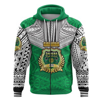 Custom Saineha Tonga Zip Hoodie Polynesian tattoo Class of LT16 - Wonder Print Shop