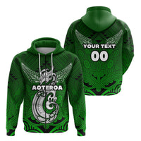 Custom Maori Aotearoa Manania Zip Hoodie Simple Sport Style Green LT16 - Wonder Print Shop