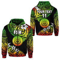 Custom Federated States of Micronesia Zip Hoodie Unique Vibes Reggae LT8 - Wonder Print Shop