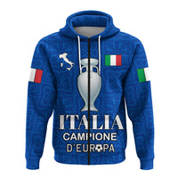Italia Campione DEuropa Its coming to Rome Zip Hoodie Blue LT4 - Wonder Print Shop