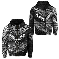 FSM Pohnpei Zip Hoodie Happy Independence Day Original Vibes Black LT8 - Wonder Print Shop