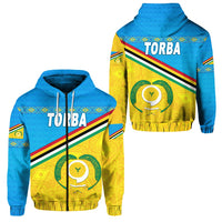 Torba Province Zip Hoodie Vanuatu Pattern Unique Style LT8 - Wonder Print Shop