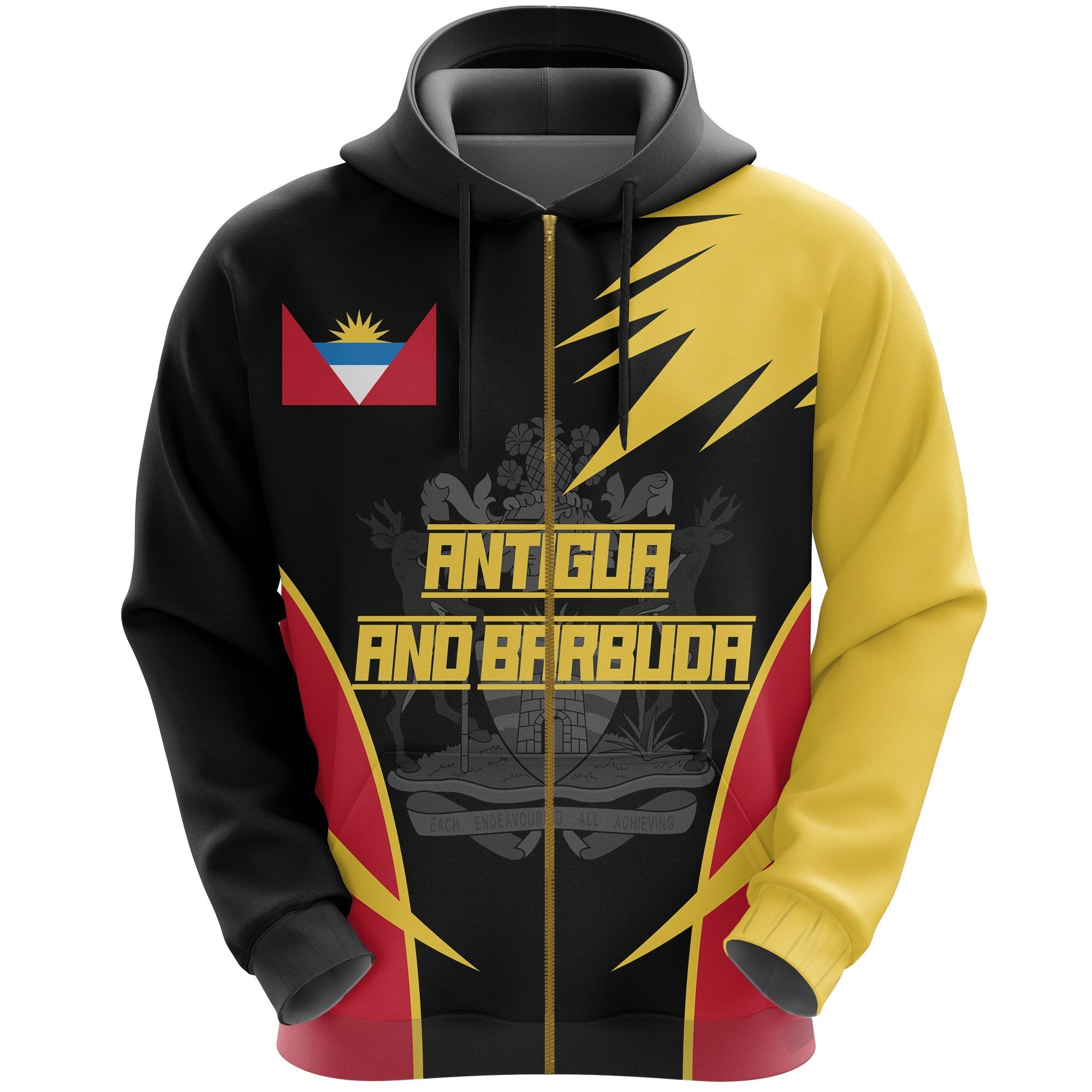 antigua-and-barbuda-active-zipper-hoodie
