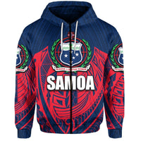 Samoa Polynesian Patterns Zip - Hoodie - Wonder Print Shop
