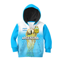 (Custom Personalised And Number) Argentina World Cup 2022 Hoodie KID Sport Style LT6 - Wonder Print Shop