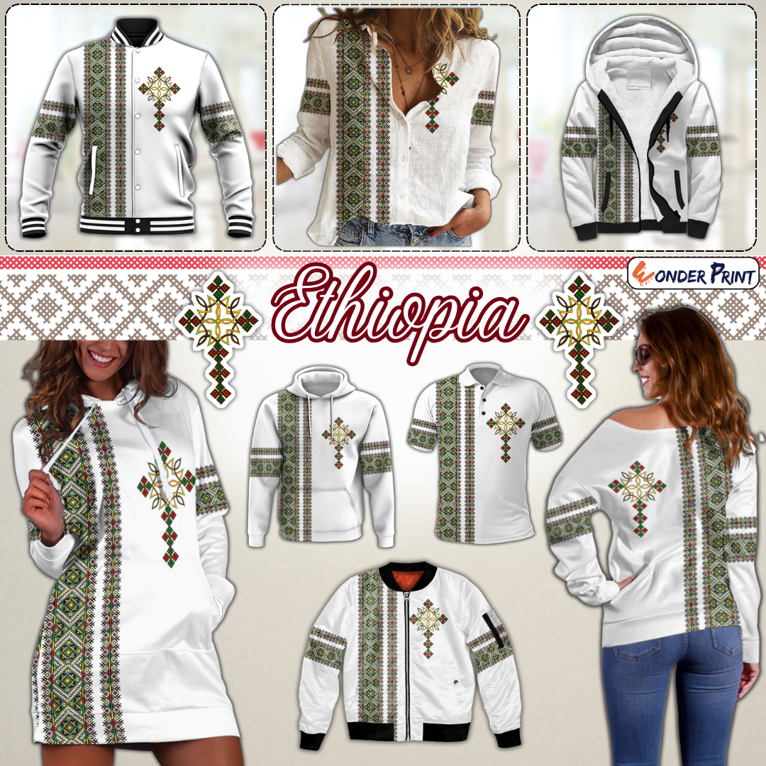 Ethiopia African Pattern With Ethiopian Tilet