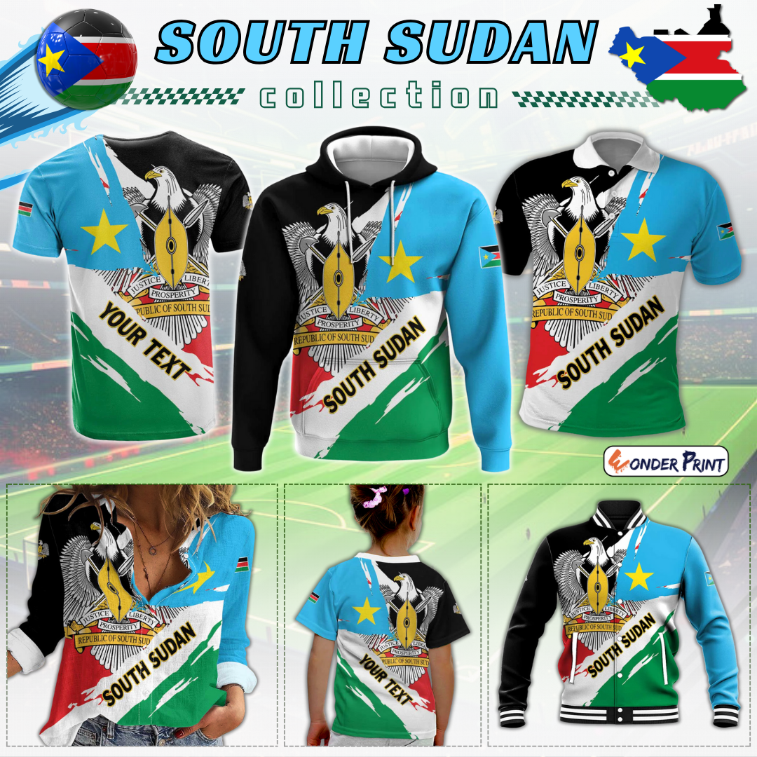 South Sudan Grunge Flag Style