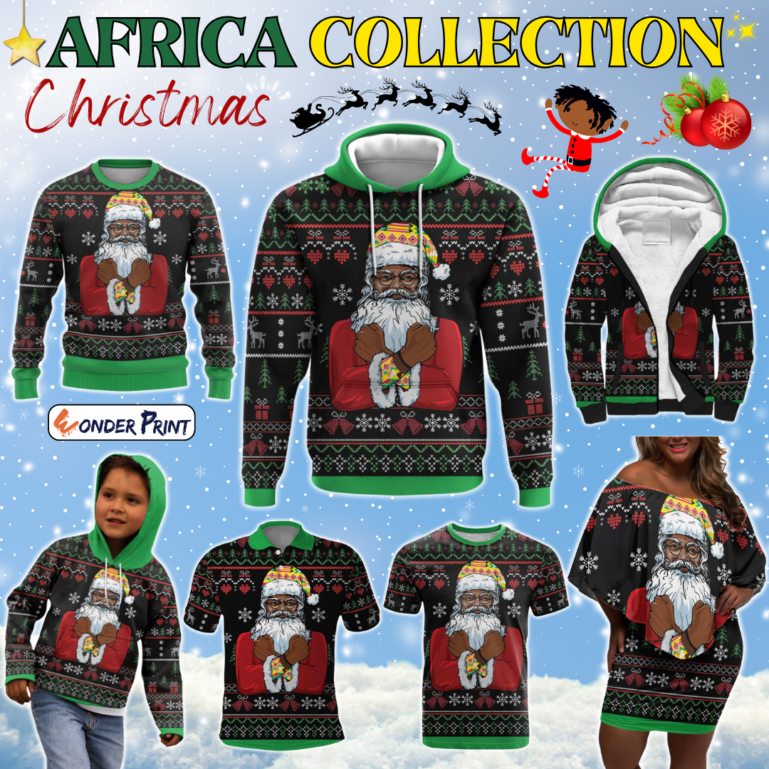 Santa Claus With African Traditional Costume Christmas