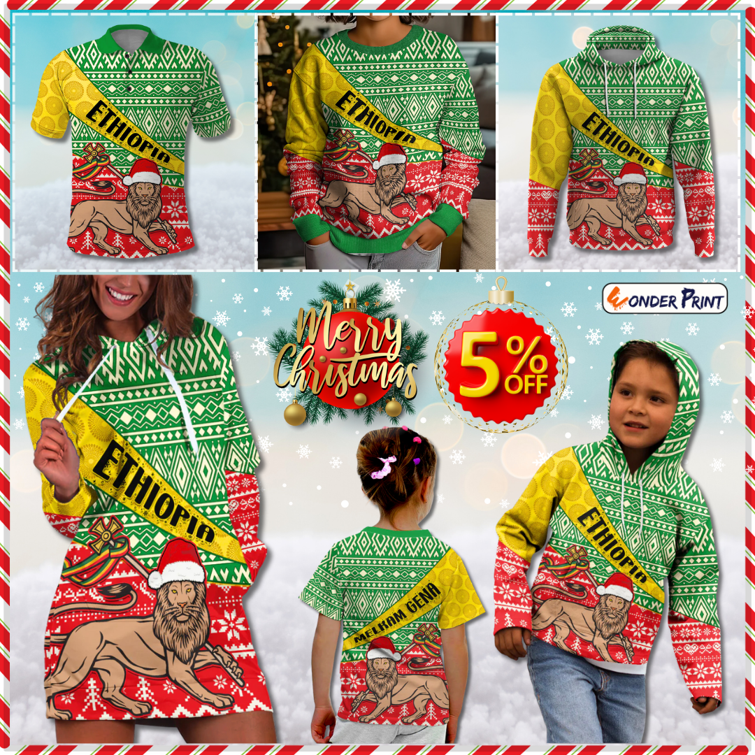 Ethiopia Christmas Melkam Gena African Pattern