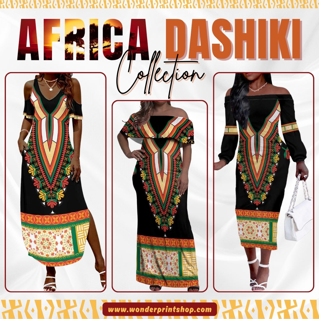 Africa Dashiki Embroidery Neckline